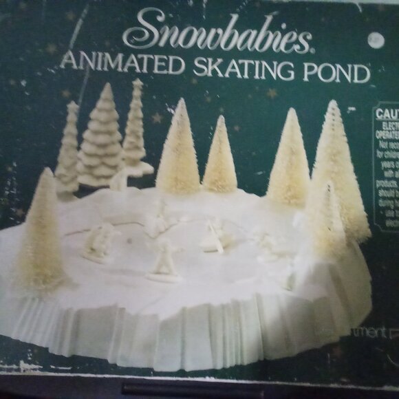 Department 56 Snowbabies Animated Skating Pond Christmas Holiday - Picture 14 of 15